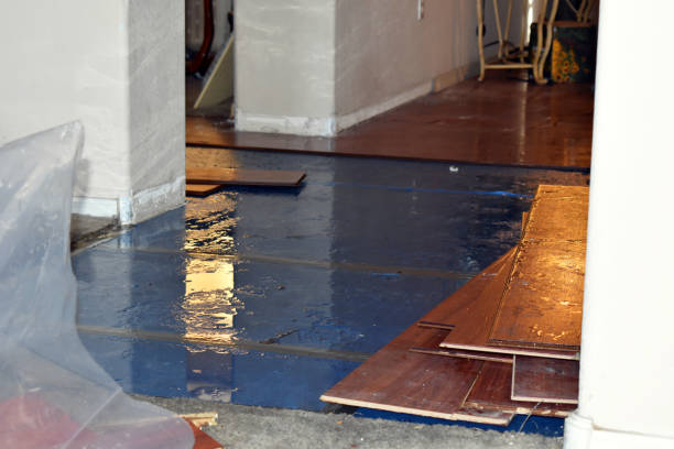 Professional Emergency Water Damage Restoration technician working in Oregonia, OH